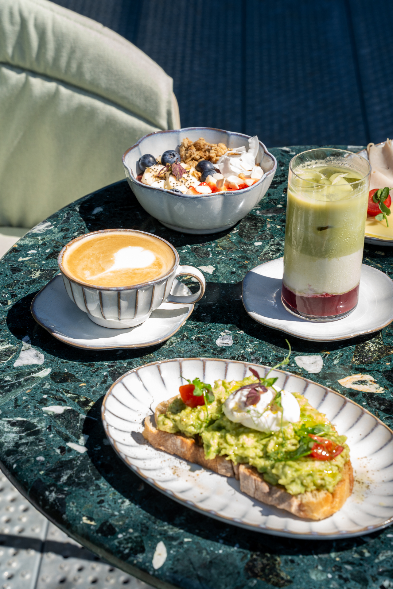 Coffee, brunch bowl and terrace drinks at Cafe Gaia